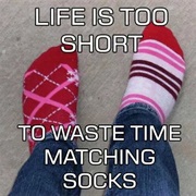 Wearing Mismatching Socks :)