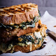Mushroom Feta Spinach Toastie