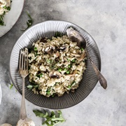 Mushroom and Pea Risotto
