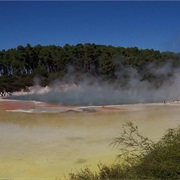 Smelling the Sulphur in Wai-O-Tapu, New Zealand