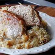 Gray Pork Roast With Sauerkraut
