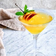 Peach &amp; Orange Blossom Martini