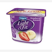 Dannon Light &amp; Fit Strawberry Banana Yogurt