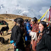 Trek to the Royal Highlander Festival in Laya — the Highest Settlement in Bhutan.