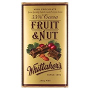 Whittakers Chocolate Block Fruit &amp; Nut