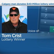 Tom Crist Donates Entire Lottery Winnings to Charity - 2013