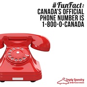 The Official Phone Number Is 1-800-O-CANADA