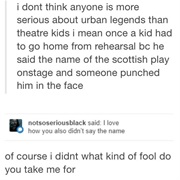 Do Not Say the Name of the Scottish Play