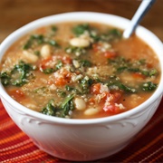 Tomato Kale Quinoa Soup