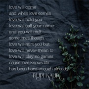 Milk and Honey, Pg. 60, by Rupi Kaur