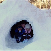 Sleep in Snow Cave