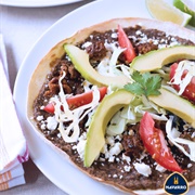 Tlayuda Tradicional, W/Frijoles Negros, Aguacate, Tomate Y Queso