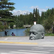 Big Head Sculpture, Canmore, Alberta