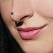 Vertical Nose Tip Piercing