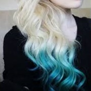 Blonde With Blue Tips
