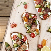 Bacon Wrapped Avocado Toast