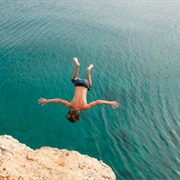Jumping off a Cliff Into Water as a Kid
