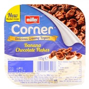 Banana and Chocolate Flake Corner Yoghurt