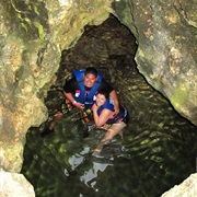 Swim in an Underwater Cave