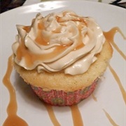 Almond Cupcake With Salted Caramel Buttercream Frosting