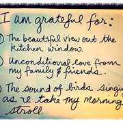 Write Down What You're Thankful For