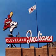 Chief Wahoo on Cleveland Municipal Stadium