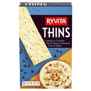 Black Pepper and Cheddar Flatbread Thins