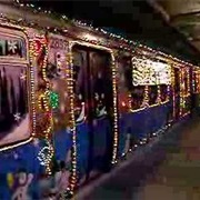 See the Christmas Subway Train in Chicago