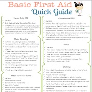 First Aid Cheat Sheet