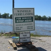 Winfield Ferry, Mississippi River Near Winfield, MO