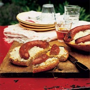 Grilled Kielbasa Ring With Sauerkraut