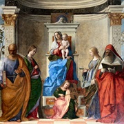 &quot;Altarpiece of San Zaccaria&quot; by Bellini in Venice, Italy