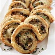 French Onion and Portobello Mushroom Pinwheels