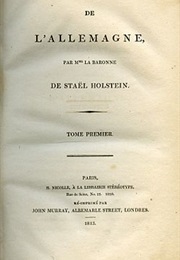 De L'allemagne (Germaine De Staël)