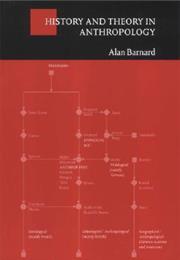 Alan Barnard - History & Theory in Anthropology