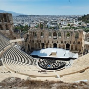 The Odeon of Herodes Atticus at the Acropolis of Athens