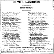 The White Man's Burden by Rudyard Kipling