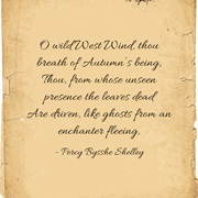 "Ode to the West Wind" by Percy Bysshe Shelley