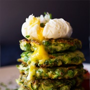 Courgette Pea Mint Fritter