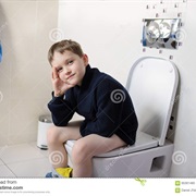 Pee Sitting Down on a Toilet Just to Pee