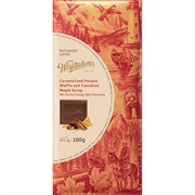 Caramelized Pecans, Waffle and Canadian Maple Syrup