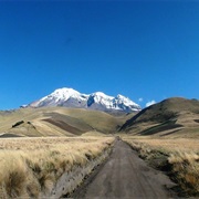 Cycling the Camino De Los Hieleros From Mount Chimborazo´S Second Shelter