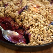 Peach and Plum Crumble