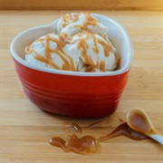 Caramel and Vanilla Ice Cream