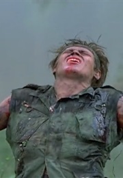 The Death of Sgt. Elias in Crucifixion Pose in Platoon (1986)