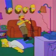 Moose Heads and Bear Rug