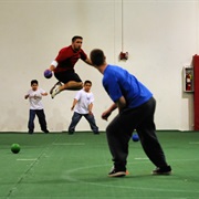 Playing Dodge Ball Outside of Gym Class