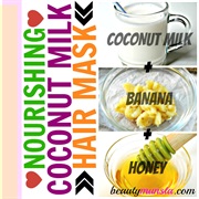 Bananas, Raw Honey, & Coconut Milk to Condition Hair
