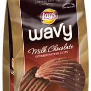 Lays Wavy Milk Chocolate Covered