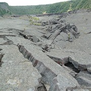 Watching Lava in Volcanoes NP on Big Island, Hawaii, USA